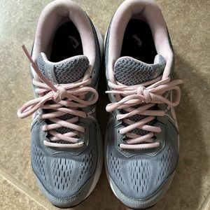 Asics Gel Contend 7 Running Shoes Gray Pink Womens Size 8